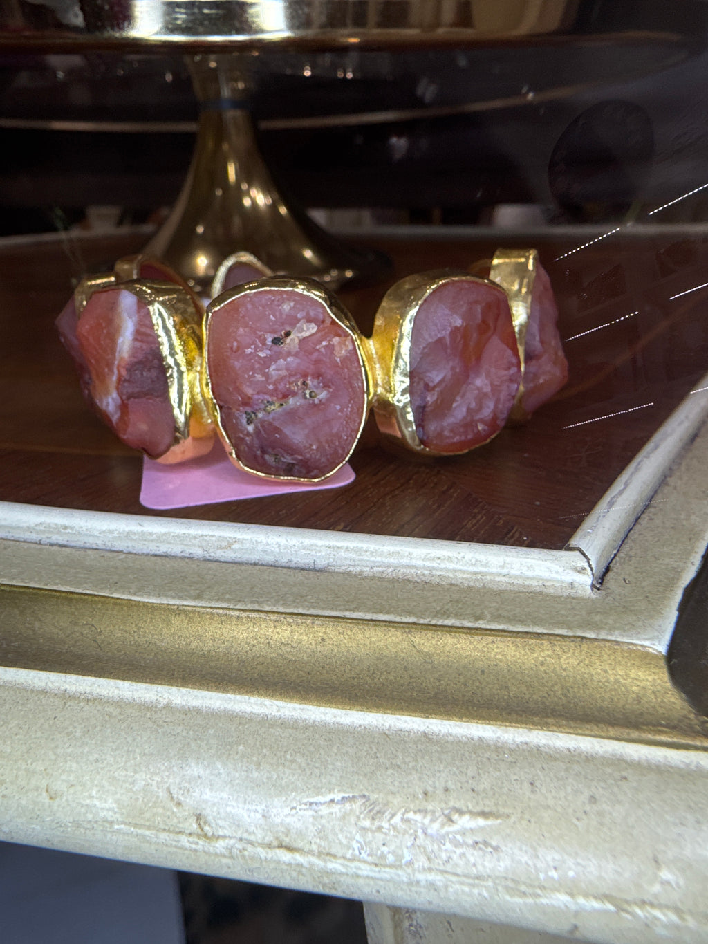 Carnelian & Gold Statement Cuff