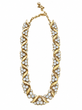 Crown Trifari Rhinestone Ribbon Necklace - Vintage