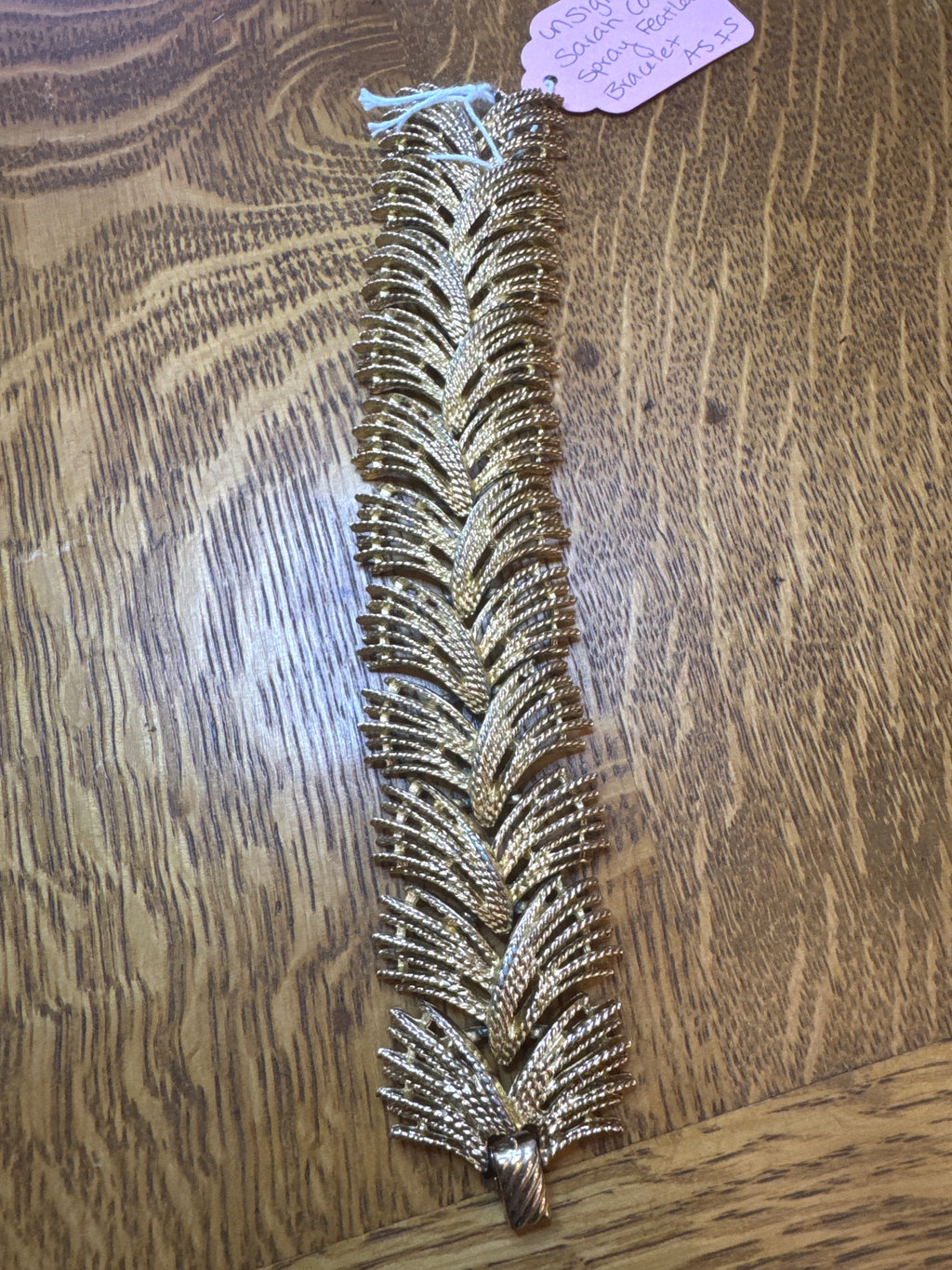 Vintage Sarah Coventry Feather Bracelet