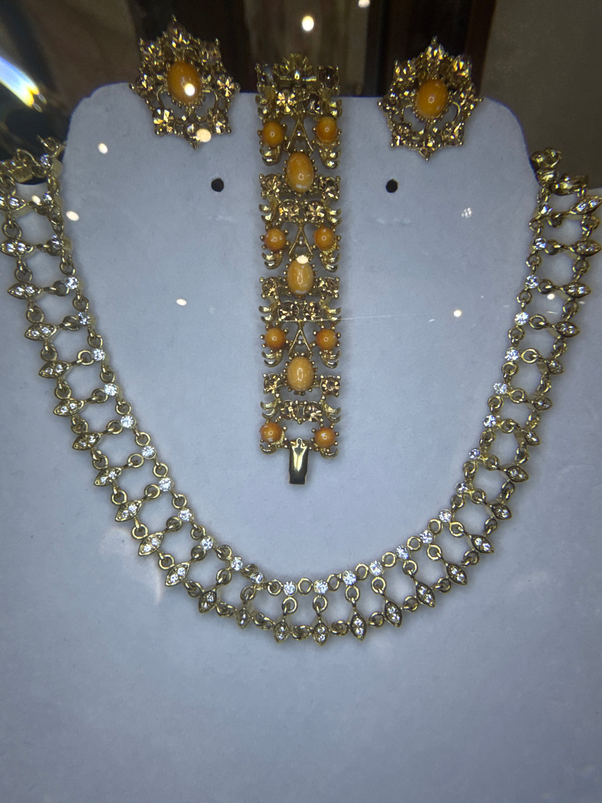 Crystal Trellis Necklace - Vintage