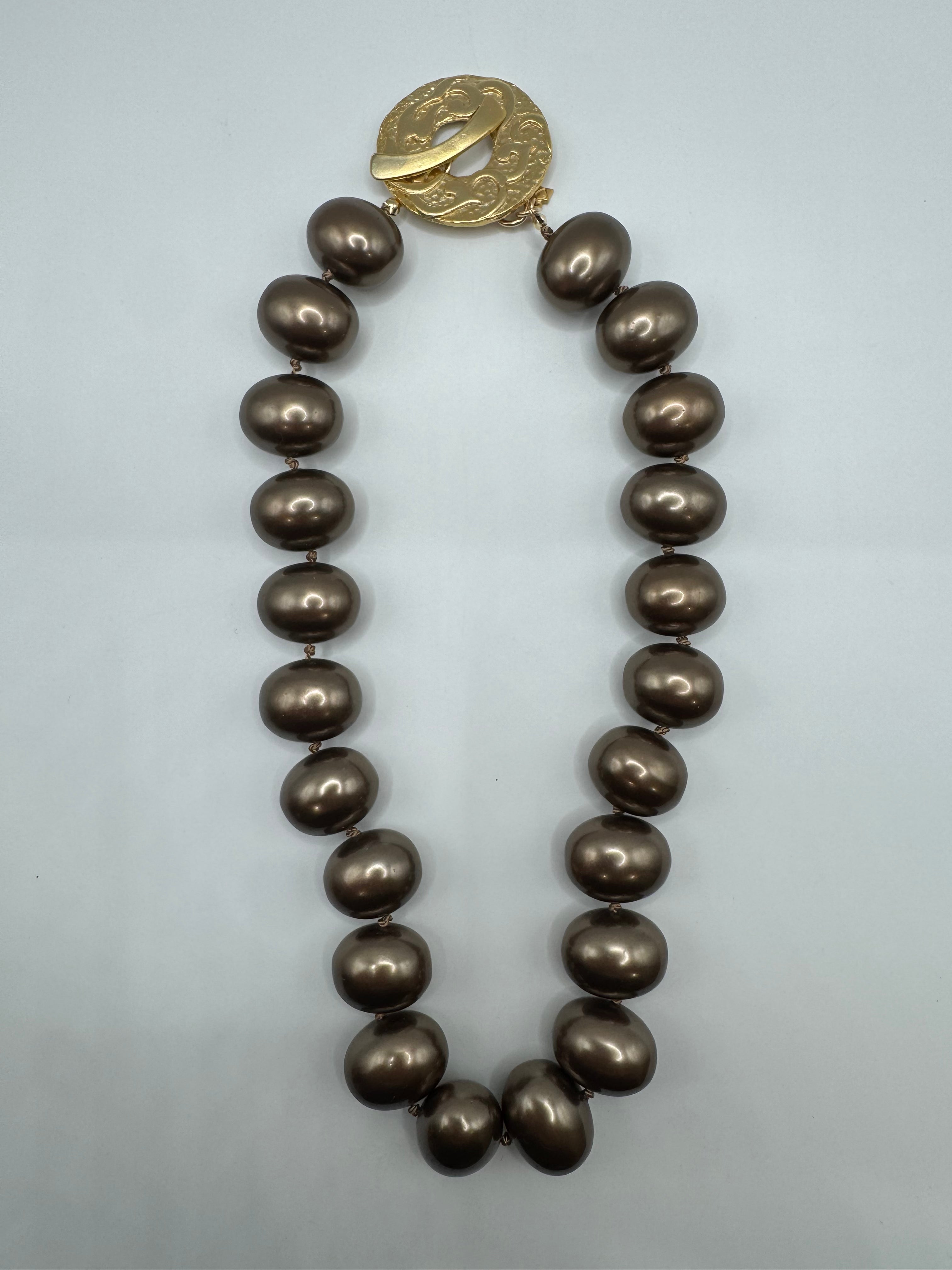 Cristina V. Crushed Swarovski Pearl Necklace