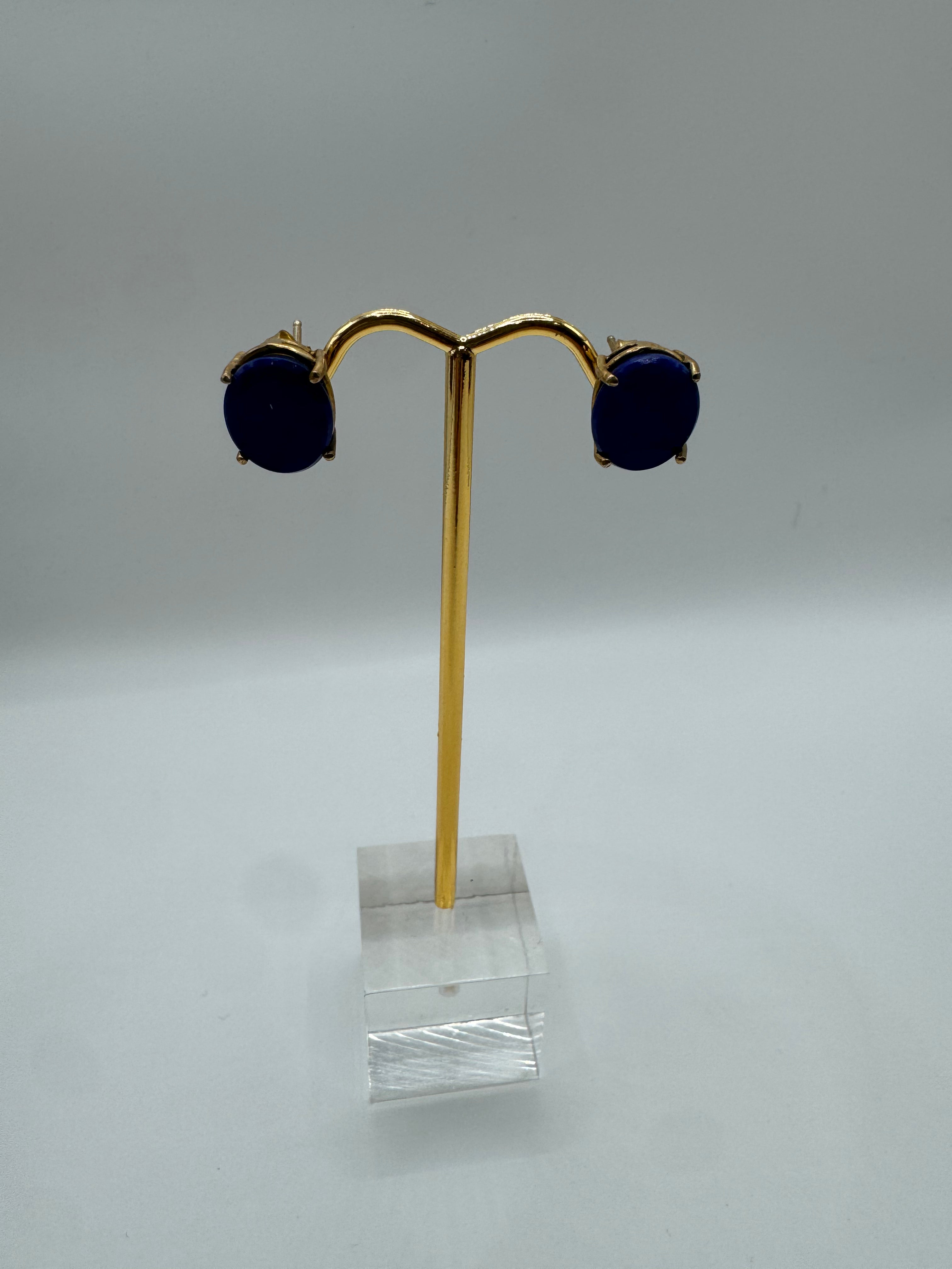 Cristina V. Lapis Stud Earrings