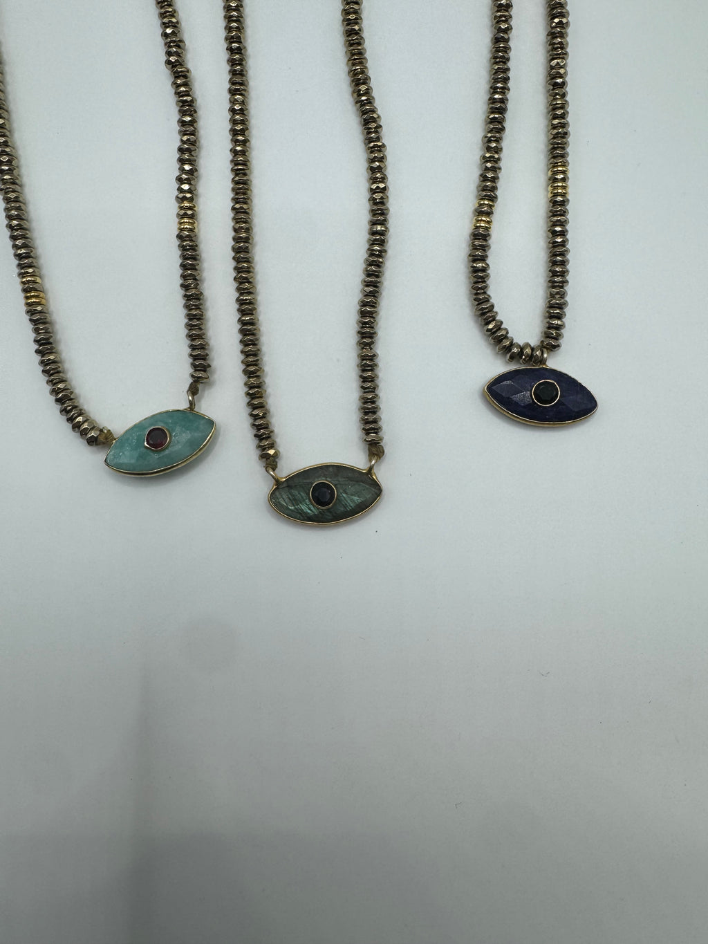 Evil Eye Pyrite Necklace