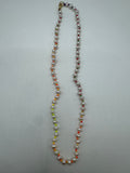 Neon Knotted Pearl Necklace