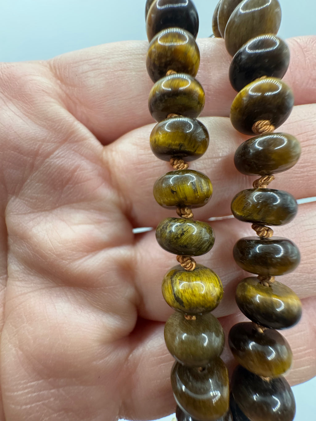 Cristina V. Hand strung Tiger’s Eye Necklace