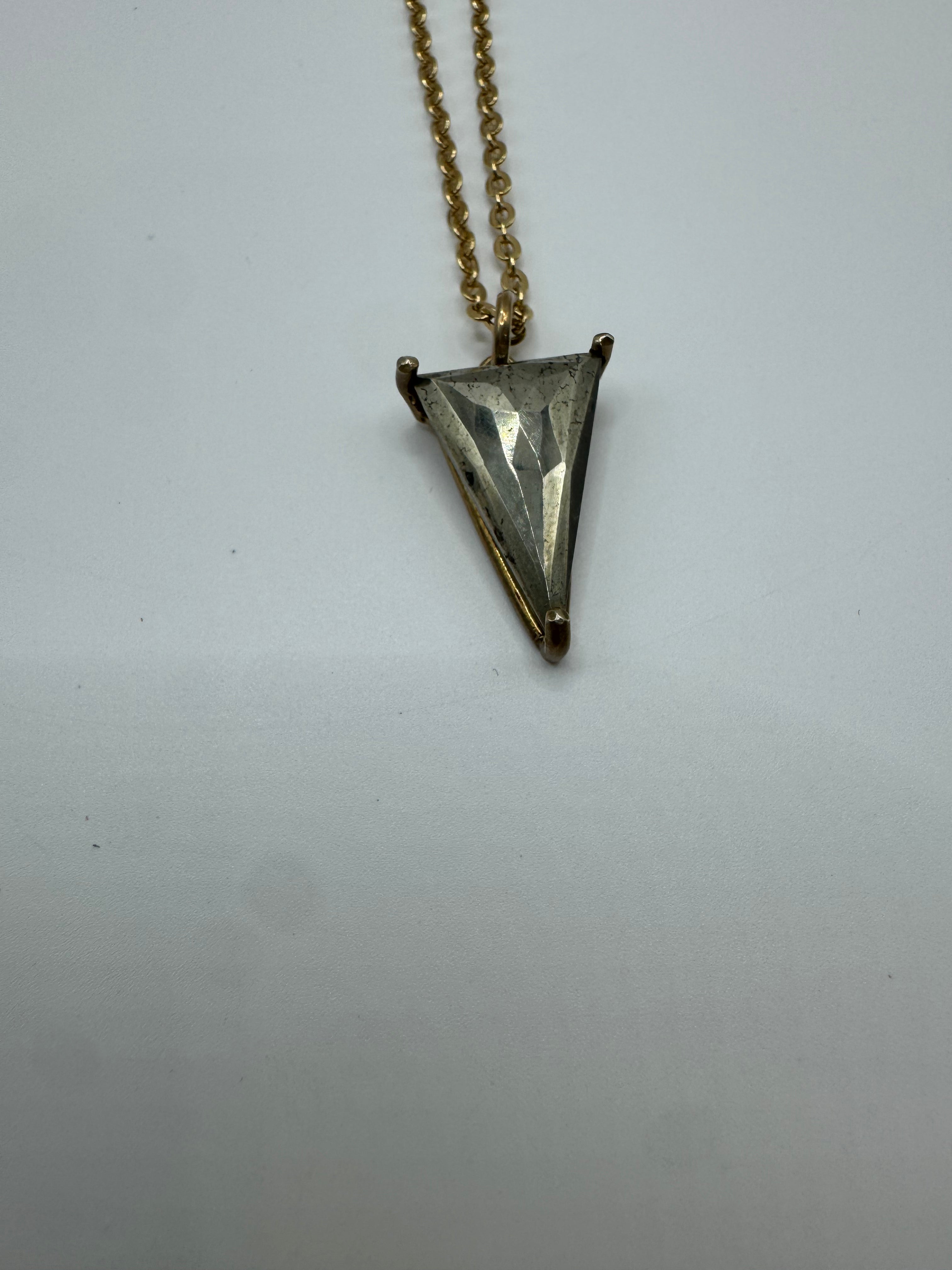 Cristina V. Pyrite Pendant Necklace