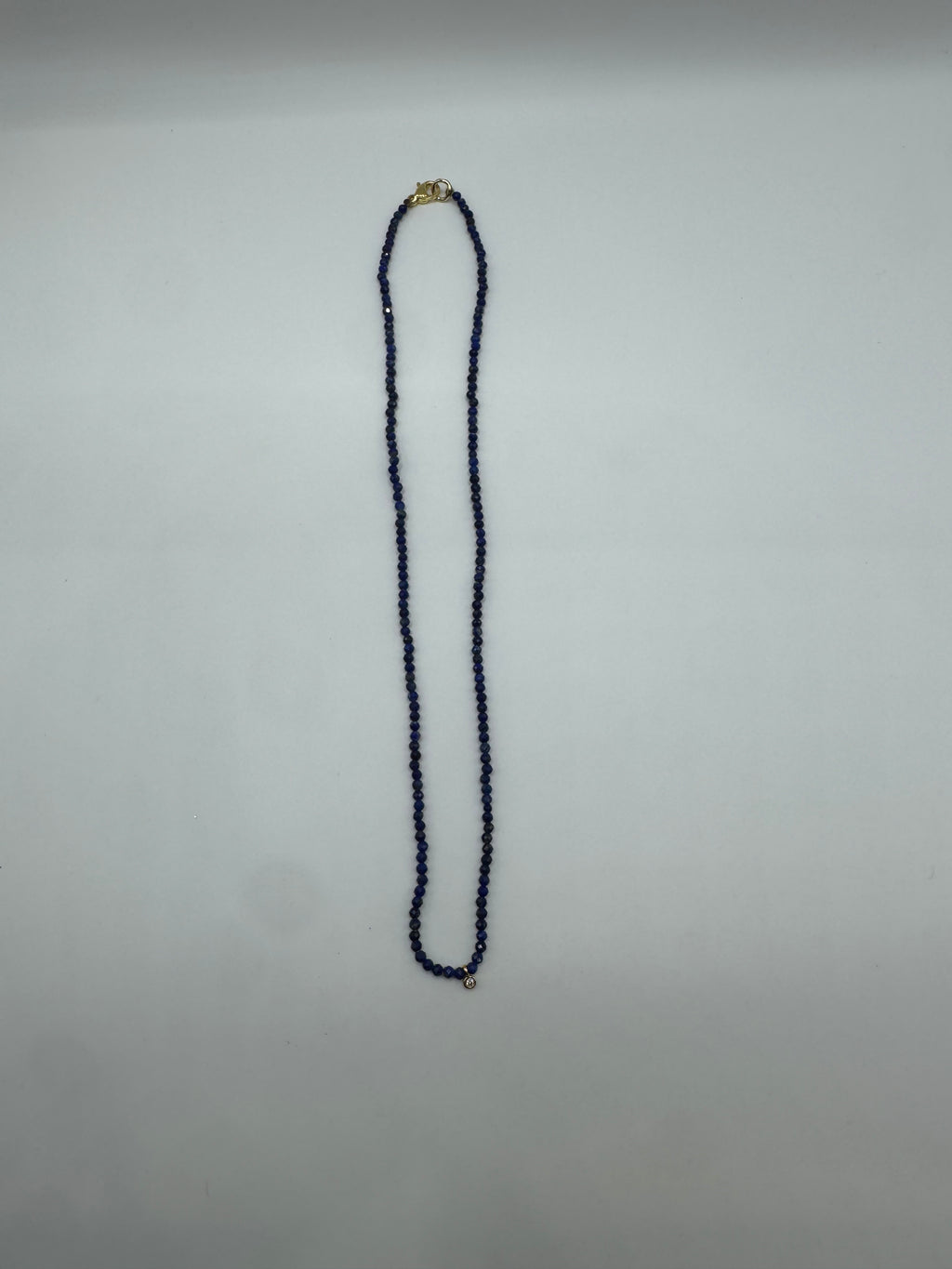 Lapis and CZ Necklace