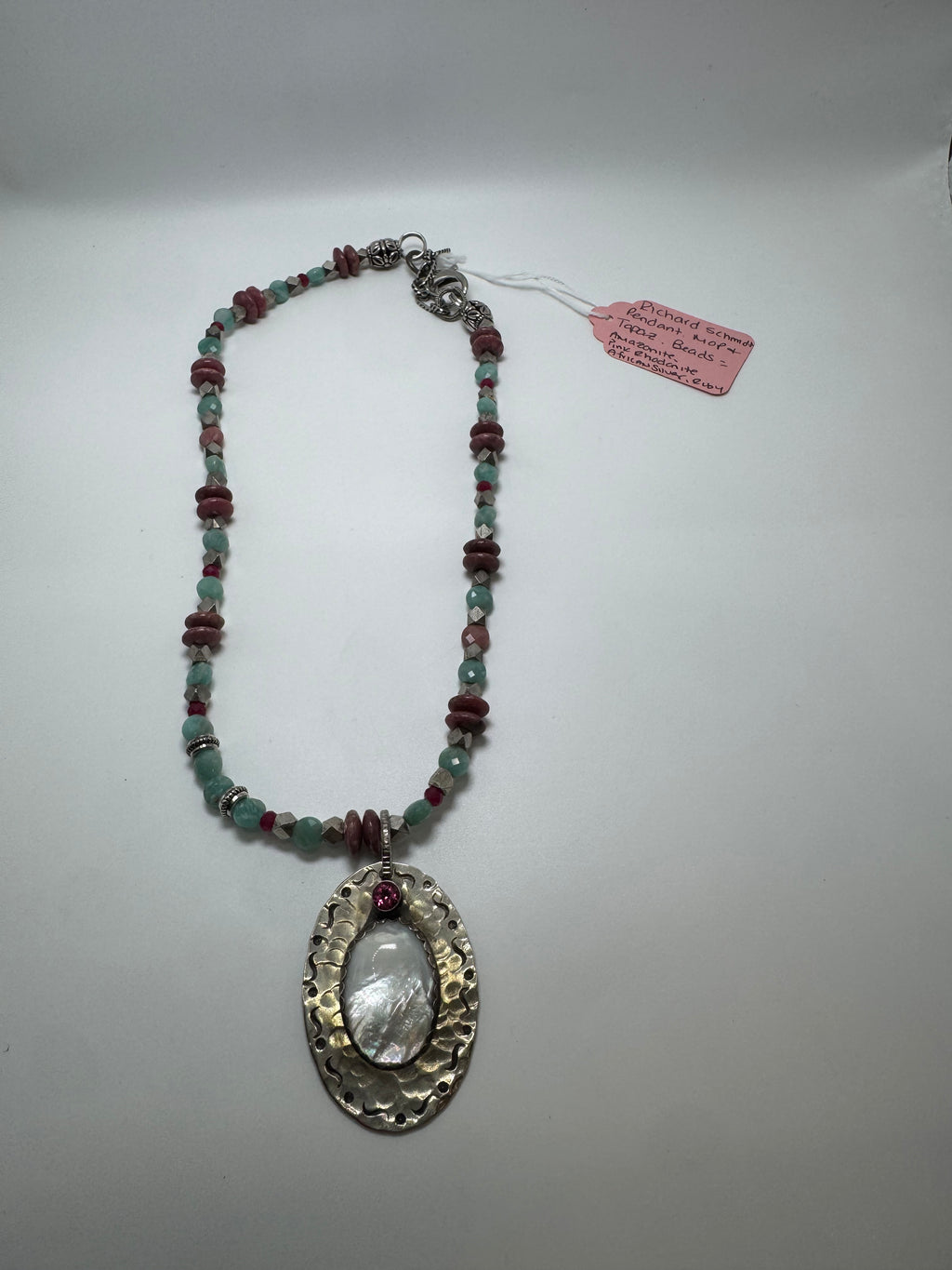 Richard Schmidt Mixed Gemstone Pendant Necklace