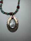 Richard Schmidt Mixed Gemstone Pendant Necklace