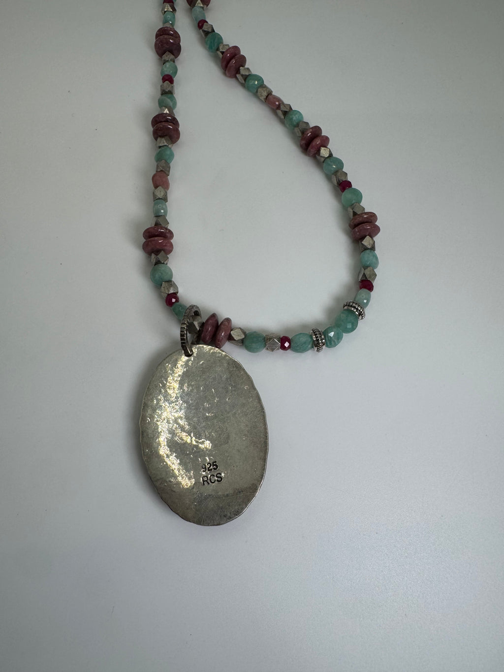 Richard Schmidt Mixed Gemstone Pendant Necklace