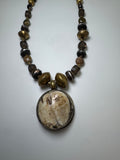 African Bone Pendant Necklace