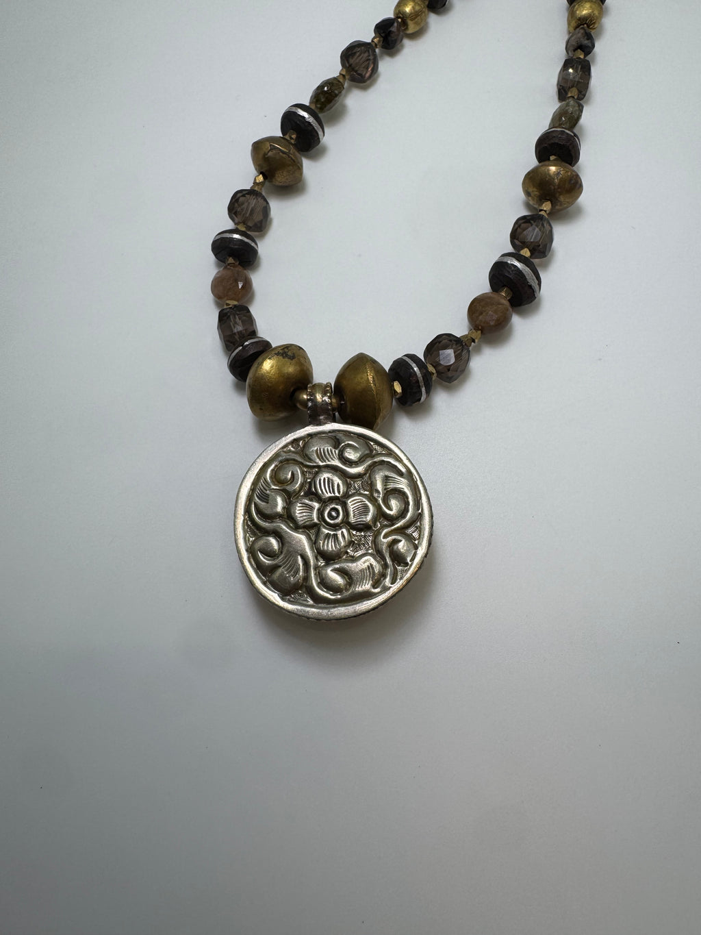 African Bone Pendant Necklace