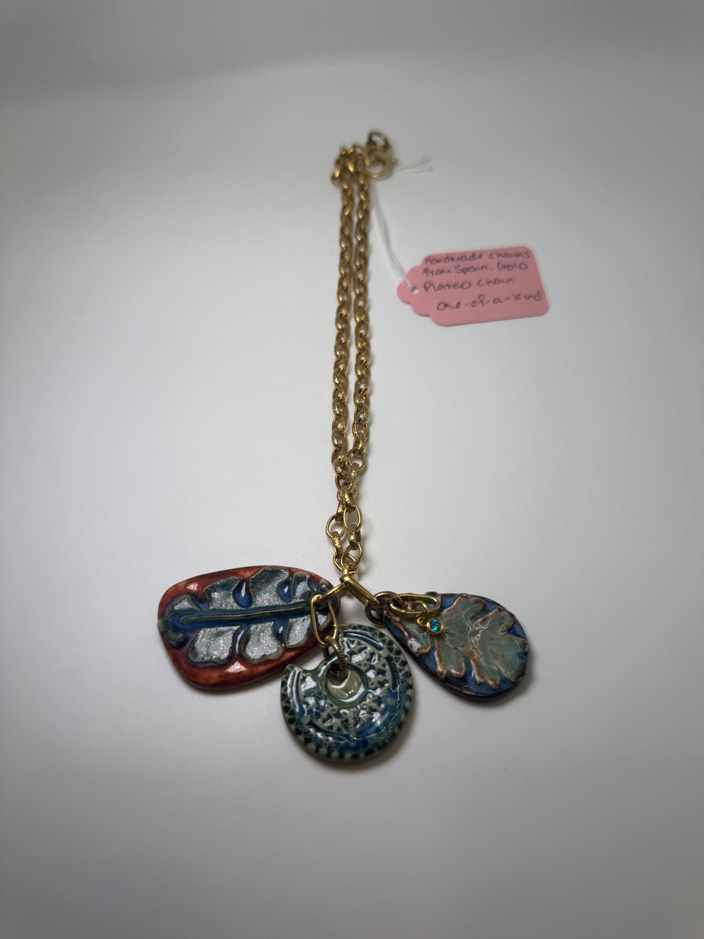 Spanish Handmade Ceramic Charm Necklace