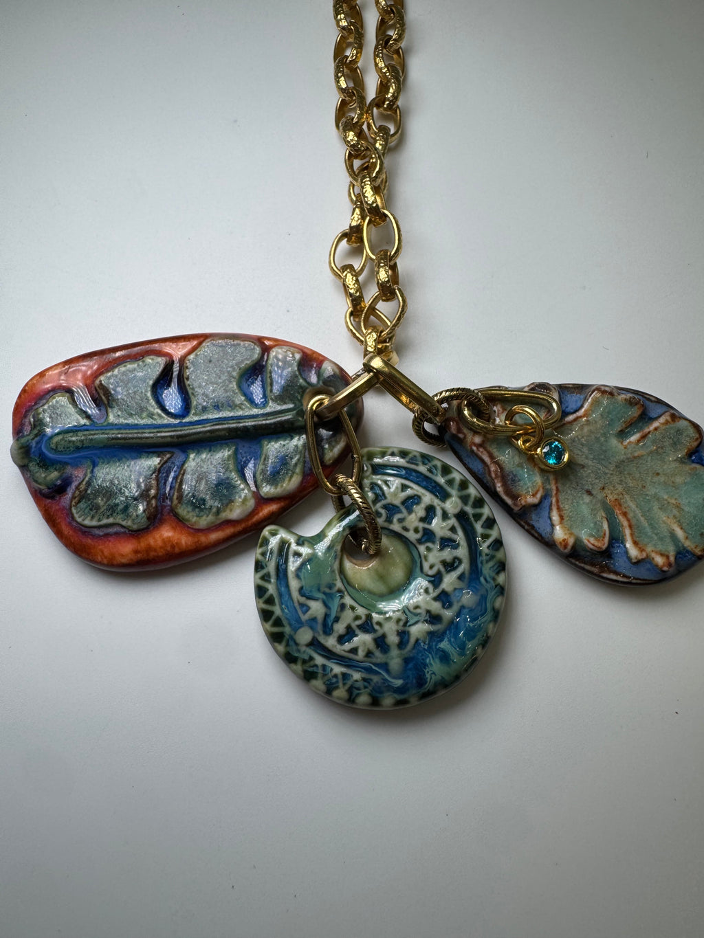 Spanish Handmade Ceramic Charm Necklace