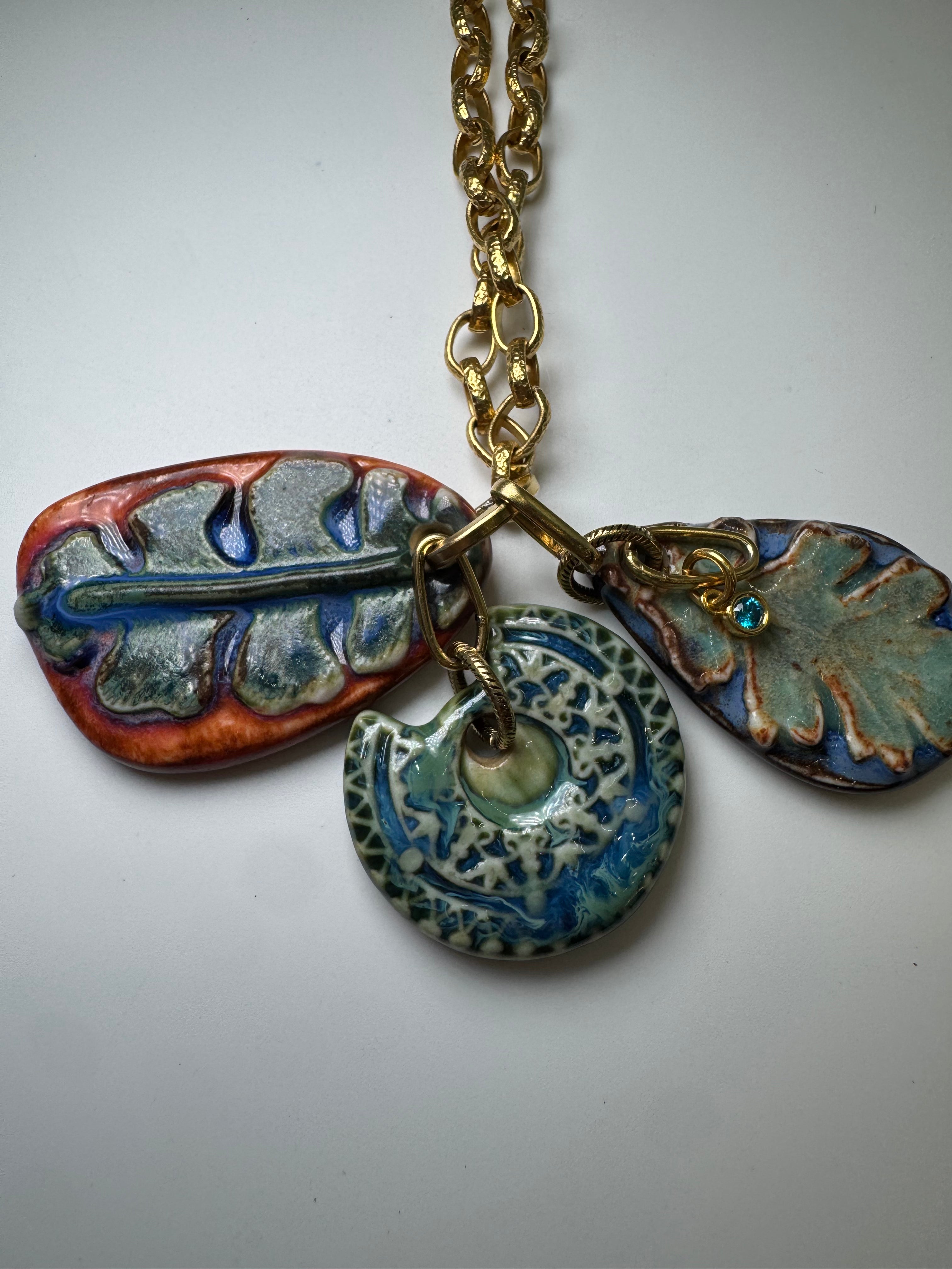 Spanish Handmade Ceramic Charm Necklace