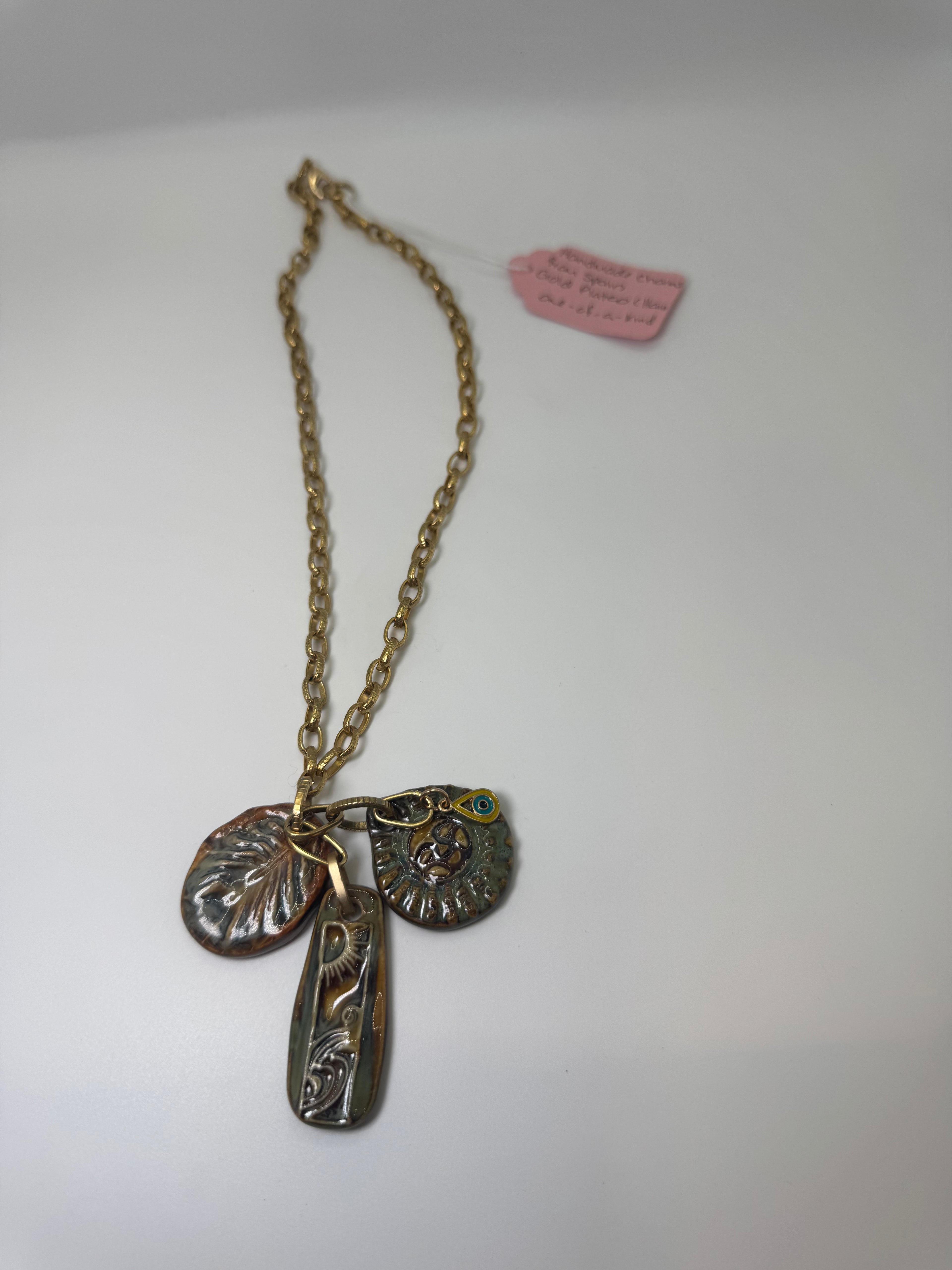 Spanish Handmade Ceramic Charm Necklace