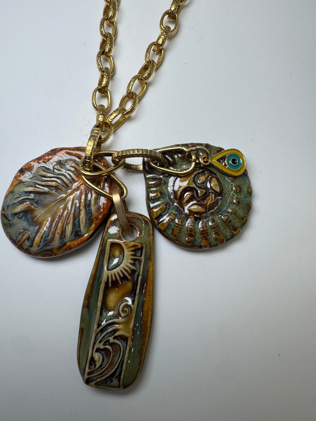 Spanish Handmade Ceramic Charm Necklace