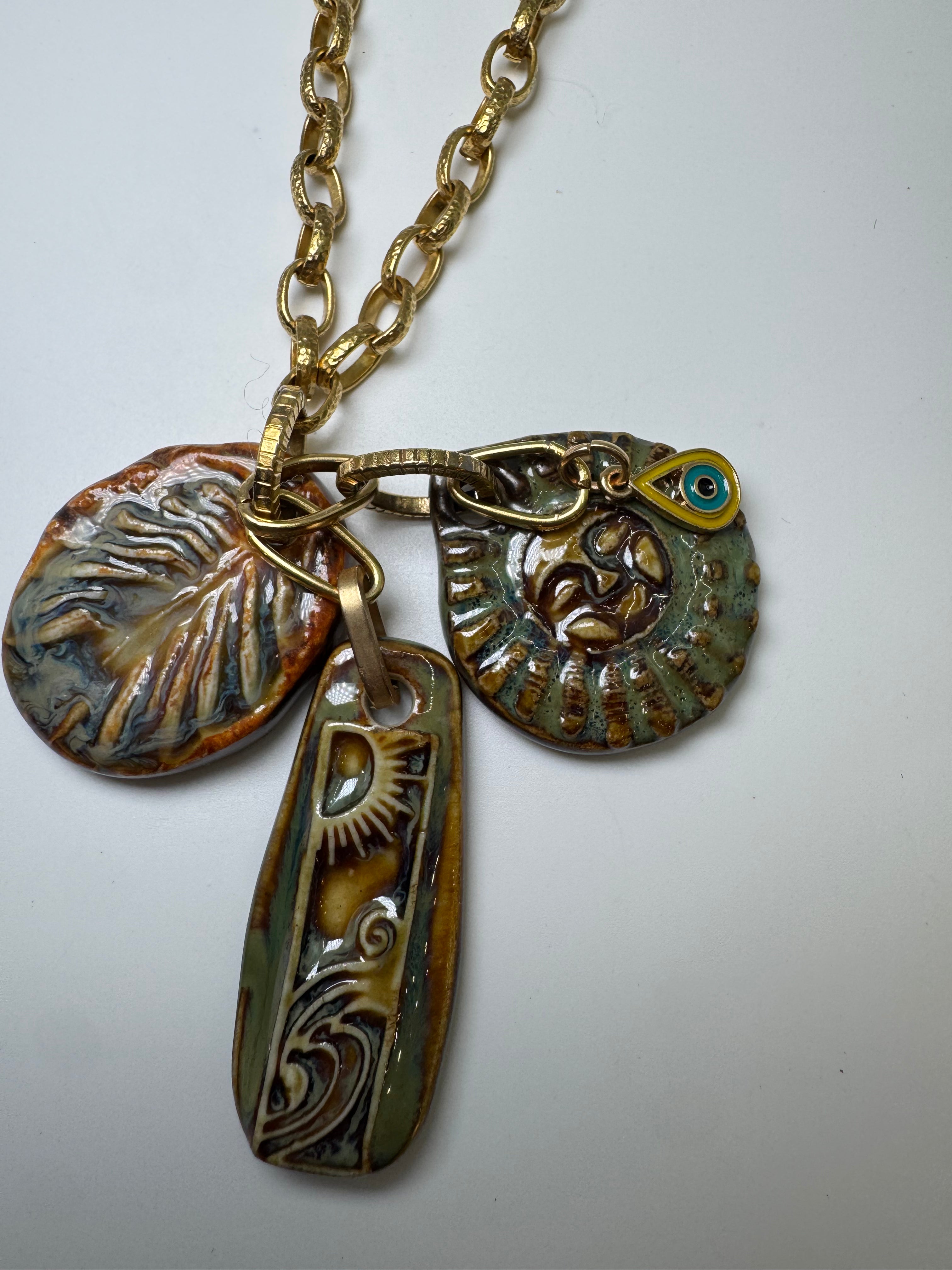 Spanish Handmade Ceramic Charm Necklace