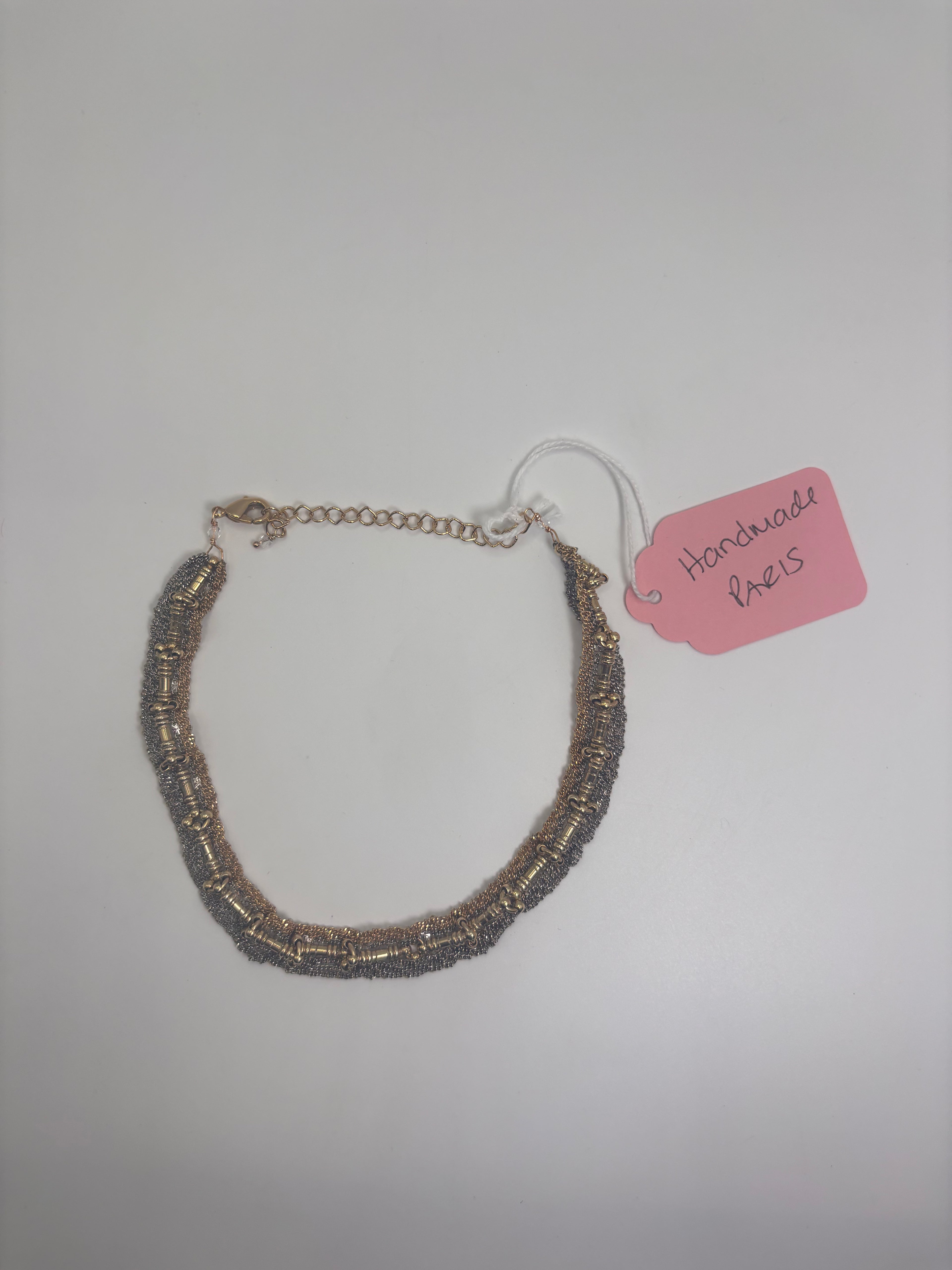Handwoven Metal Necklace — Handmade in Paris