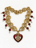 Upcycled Vintage Avon Heart Statement Necklace