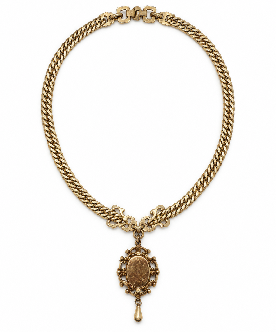 Money Gold-Tone Pendant Necklace - Vintage