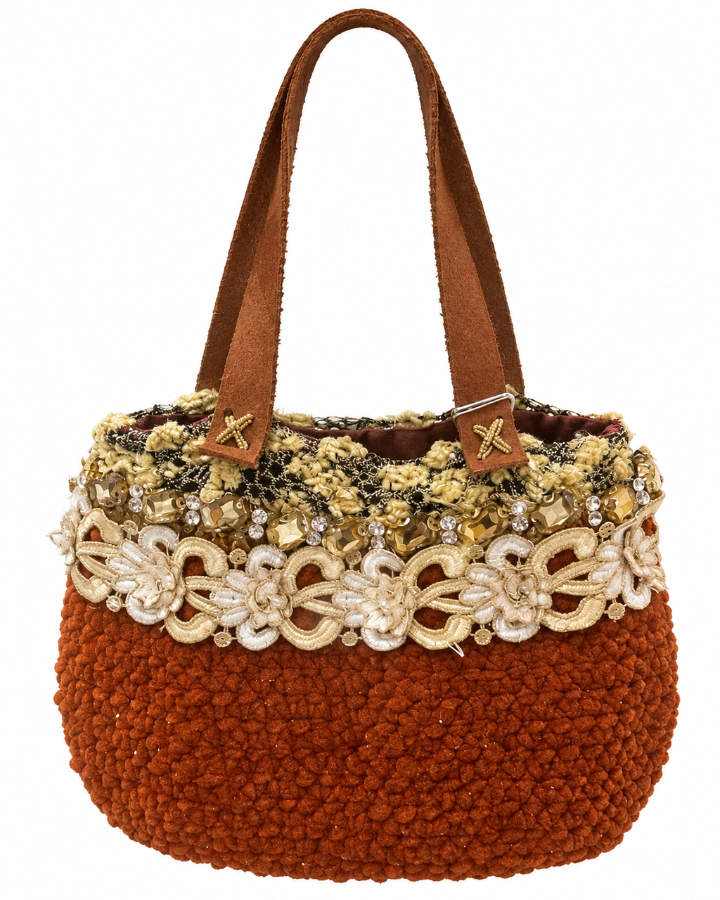 Handmade Greek Cognac & Crystal Bag