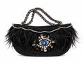 Handmade Greek Evil Eye Feather Bag