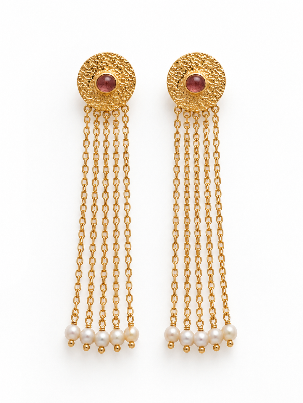 Arra by Aradhana Tourmaline & Freshwater Pearl Earrings