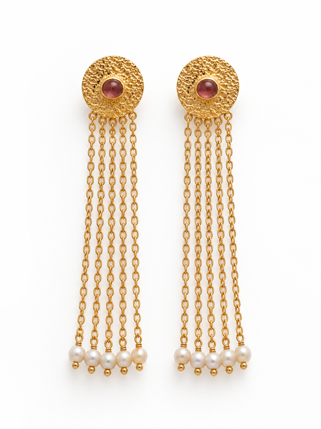 Arra by Aradhana Tourmaline & Freshwater Pearl Earrings