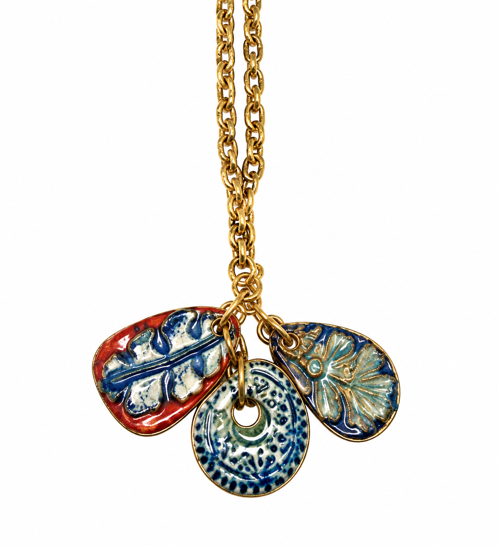 Spanish Handmade Ceramic Charm Necklace
