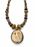 African Bone Pendant Necklace