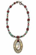 Richard Schmidt Mixed Gemstone Pendant Necklace