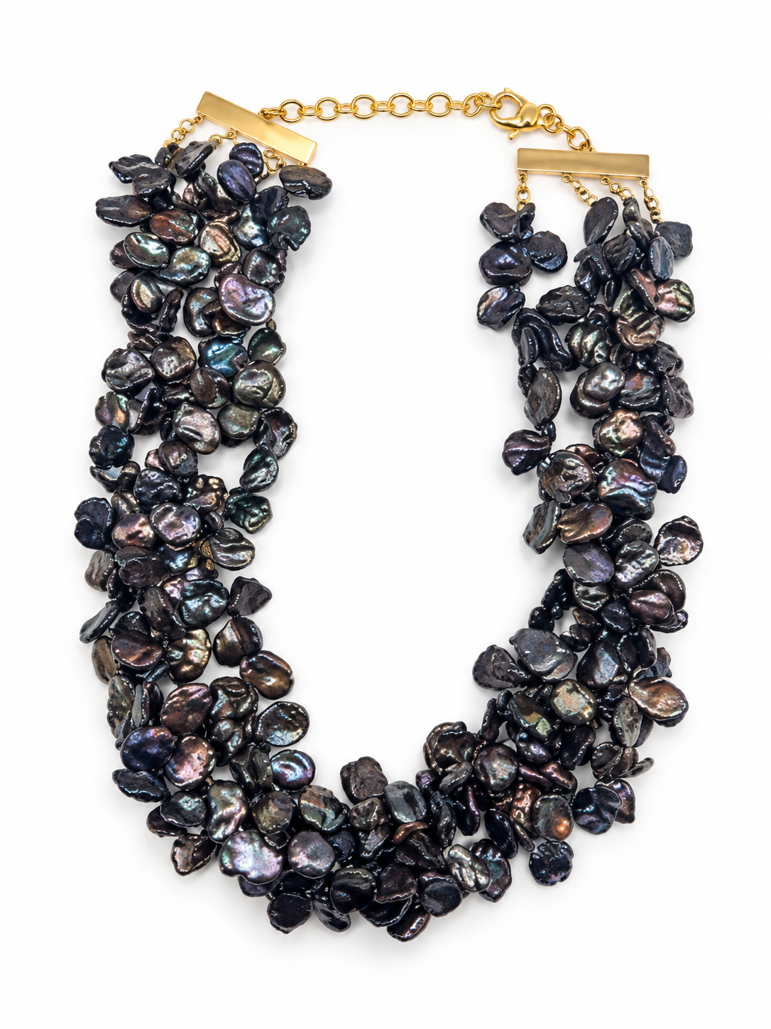 Cristina V. Multi-strand Keisha Pearl Necklace