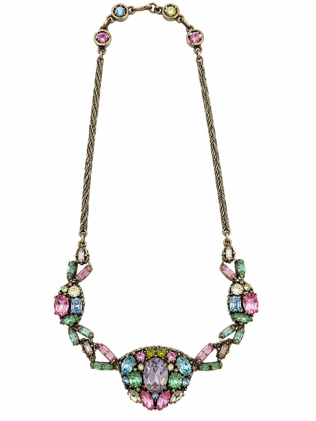 1950s Holly Craft Fruit Salad Necklace