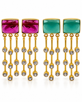 Fuchsia & Aqua Chandelier Earnings with CZ’s