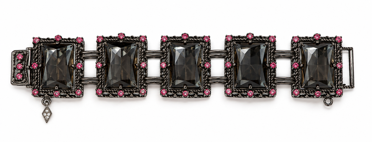 Sarah Coventry Midnight Magic Rhinestone Bracelet - Vintage