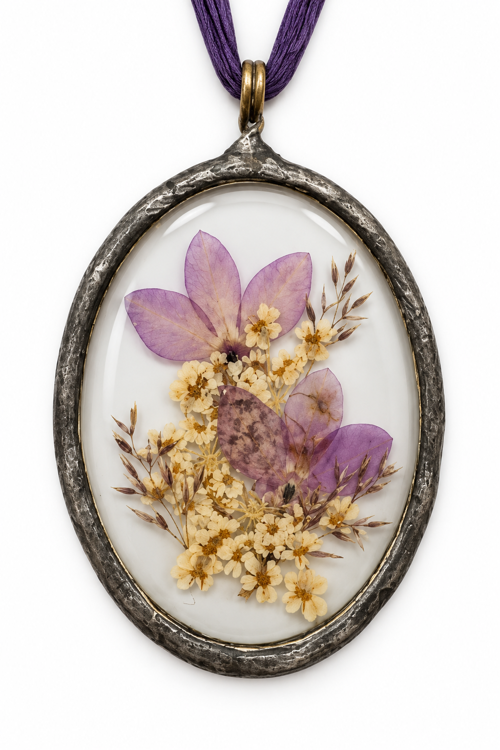 Forget-Me-Not Pendant Necklace - Vintage