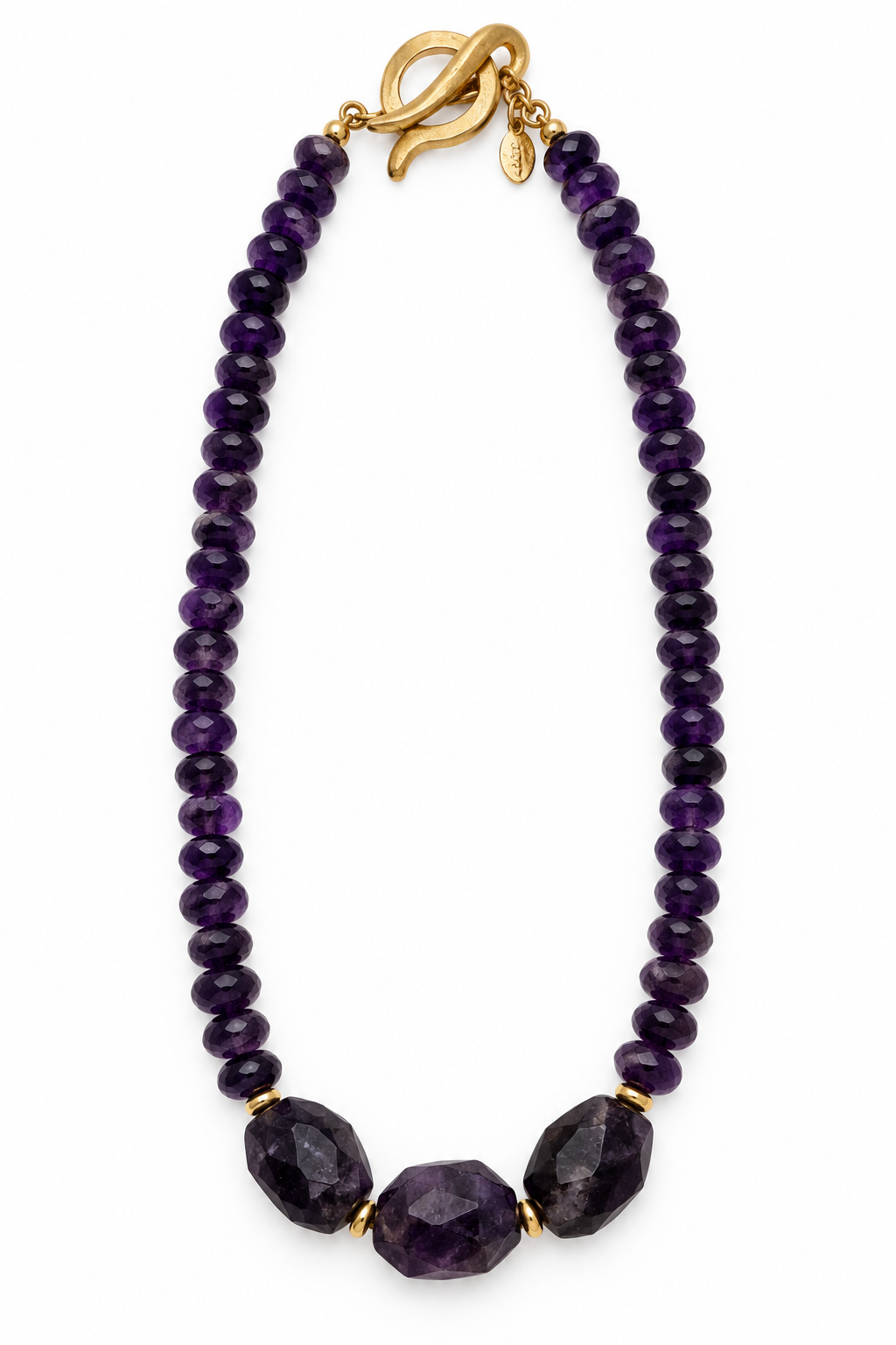 Cristina V. Graduated Amethyst Statement Necklace