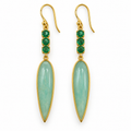 Arra by Aradhana Chalcedony & Green Onyx Earrings