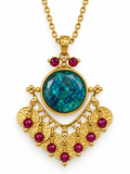 Tonia Makri Chrysocolla & Ametrine Necklace
