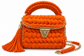 Orange Chunky Crochet Mini Crossbody Bag