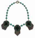 Lulu Frost Antique Silver Crystal & Glass Necklace