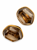 Vintage Smoky Lucite Statement Earrings