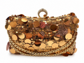 Rose Gold Coin & Sequin Embellished Bag