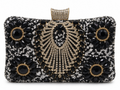 Black Rhinestone Statement Clutch