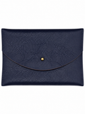 Grape Leather Envelope Clutch