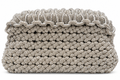 Handwoven Silver Rhinestone Cord Clutch