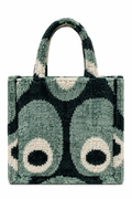 Retro-Print Silk & Velvet Mini Tote