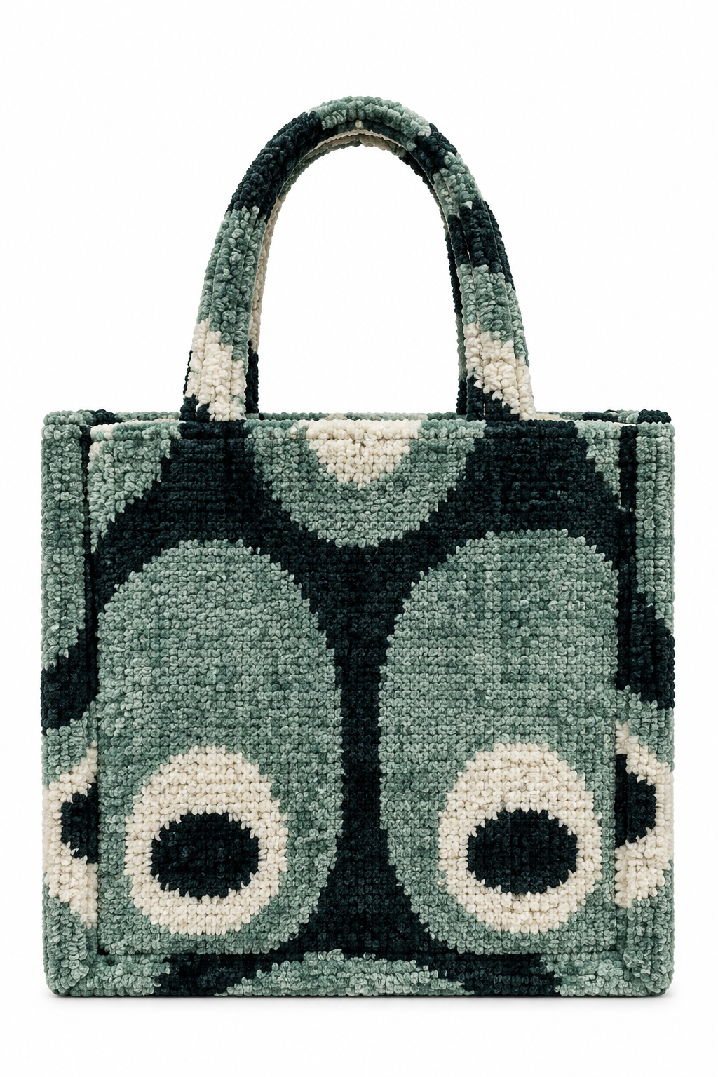 Retro-Print Silk & Velvet Mini Tote