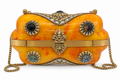 Turkish Amber Resin & Ornate Metal Crossbody Bag